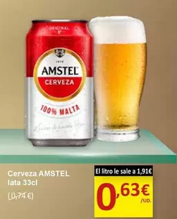 Oferta de Amstel - Cerveza por 0,63€ en SPAR