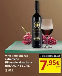 Oferta de Ribera - Vino Tinto Crianza Extremeno  Del Guadiana por 7,95€ en SPAR