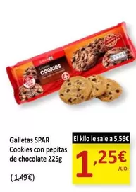 Oferta de Spar - Galletas Cookies Con Pepitas De Chocolate por 1,25€ en SPAR