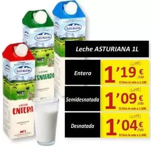 Oferta de La Asturiana - Leche por 1,19€ en SPAR