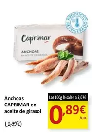 Oferta de Caprimar - Anchoas En Aceite De Girasol por 0,89€ en SPAR