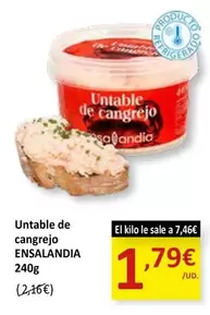 Oferta de Ensalandia - Untable De Cangrejo por 1,79€ en SPAR