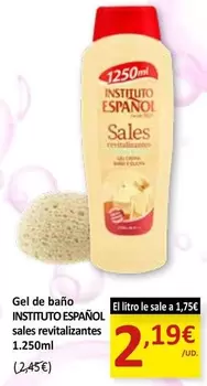 Oferta de Instituto Español - Gel De Bano Seles Revitalizantes por 2,19€ en SPAR
