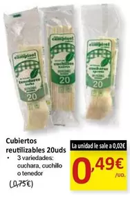 Oferta de Cubiertos Reutilizables por 0,49€ en SPAR