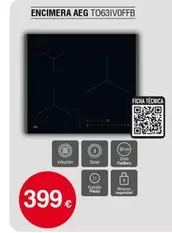 Oferta de AEG - Encimera TO63IVOFFB  por 399€ en Tien 21