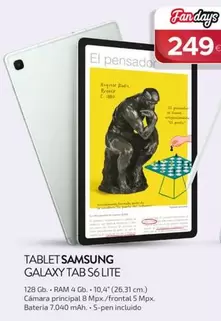 Oferta de Samsung - Tablet Galaxy Tab S6 Lite por 249€ en Tien 21