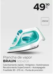 Oferta de Braun - Plancha De Vapor por 49,9€ en Tien 21