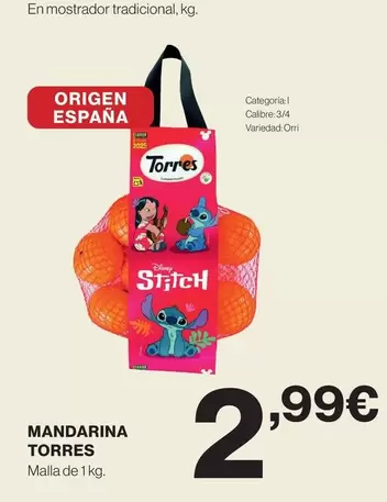 Oferta de Origen - Mandarina Torres por 2,99€ en Hipercor