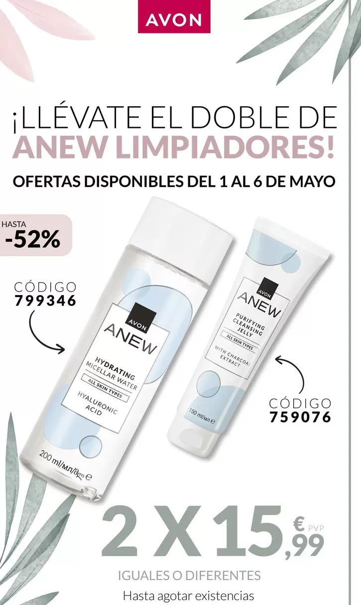 Oferta de Avon - Anew Limpiadores en AVON