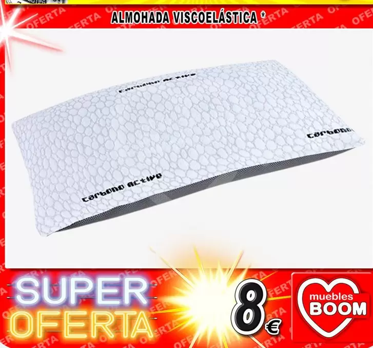 Oferta de Almohada Viscoelastica por 8€ en Muebles Boom