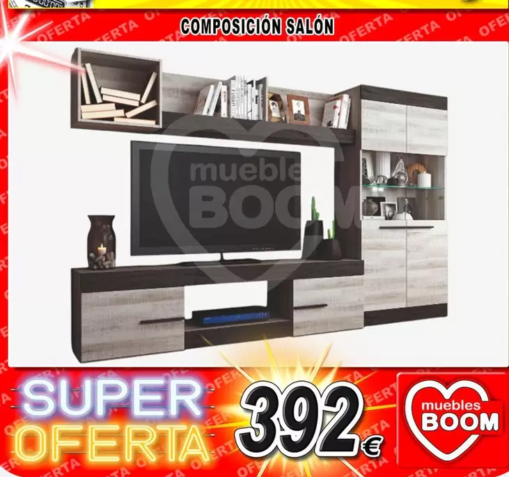 Oferta de Composición Salón por 392€ en Muebles Boom