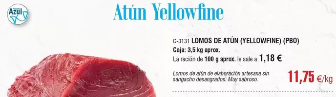 Oferta de Atun Yellowfine por 11,75€ en Abordo