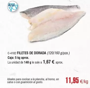 Oferta de Dorada - Filetes De Dorada por 11,95€ en Abordo