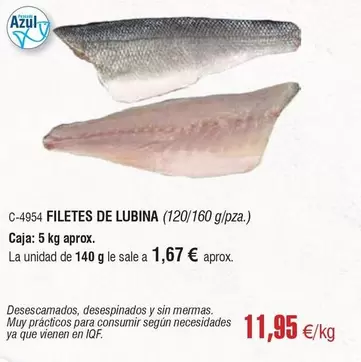 Oferta de Filetes De Lubina por 11,95€ en Abordo