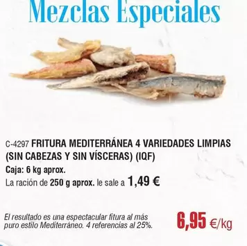 Oferta de Puro - Fritura Mediterranea 4 Variedades Limpias por 6,95€ en Abordo