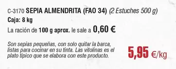 Oferta de Solo - Sepia Almendrita por 5,95€ en Abordo