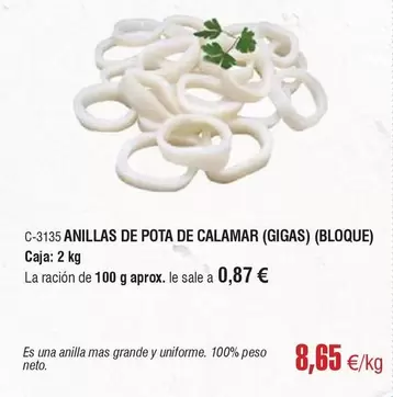 Oferta de Mas - Anillas De Pota De Calamar por 8,65€ en Abordo