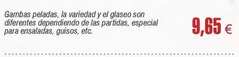 Oferta de Gambas Peladas por 9,65€ en Abordo
