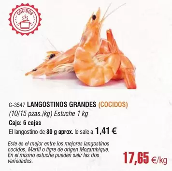 Oferta de Origen - Langostinos Grandes por 17,65€ en Abordo