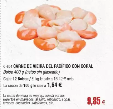 Oferta de Coral - Carne De Vieira Del Pacífico Con por 9,85€ en Abordo