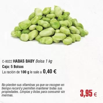 Oferta de Record - Habas Baby por 3,95€ en Abordo