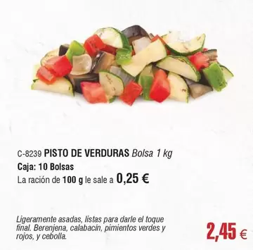 Oferta de Pisto De Verduras por 2,45€ en Abordo