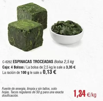 Oferta de Solo - Espinacas Troceadas por 1,34€ en Abordo