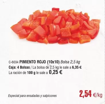 Oferta de Pimiento Rojo por 2,54€ en Abordo