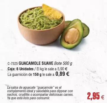 Oferta de Ideal - Guacamole Suave por 2,95€ en Abordo
