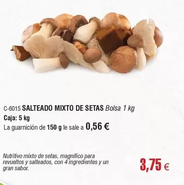 Oferta de Salteado Mixto De Setas por 3,75€ en Abordo