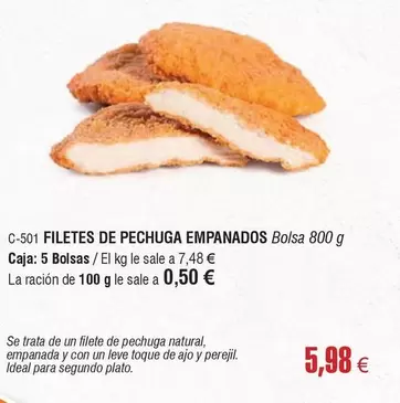 Oferta de Ideal - Filetes De Pechuga Empanados por 5,98€ en Abordo