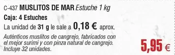 Oferta de Muslitos De Mar Estuche por 5,95€ en Abordo