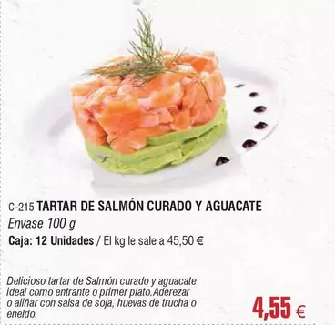 Oferta de Ideal - Tartar De Salmon Curado Y Aguacate por 4,55€ en Abordo