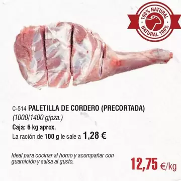 Oferta de Ideal - Paletilla De Cordero por 12,75€ en Abordo