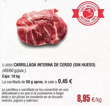 Oferta de A Fuego Lento - Carrillada Interna De Cerdo (sin Hueso) por 8,95€ en Abordo