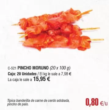 Oferta de Pincho Moruno por 0,8€ en Abordo
