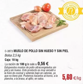 Oferta de Muslo De Pollo Sin Hueso Y Sin Piel por 5,6€ en Abordo