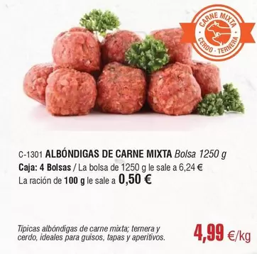 Oferta de Mixta - Albóndigas De Carne por 4,99€ en Abordo