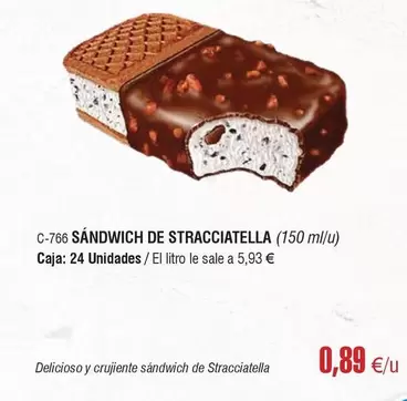 Oferta de Sandwich De Stracciatella por 0,89€ en Abordo
