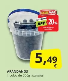 Oferta de Mas - Arándanos por 5,49€ en Supermercados MAS