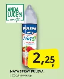 Oferta de Puleva - Nata Spray por 2,25€ en Supermercados MAS