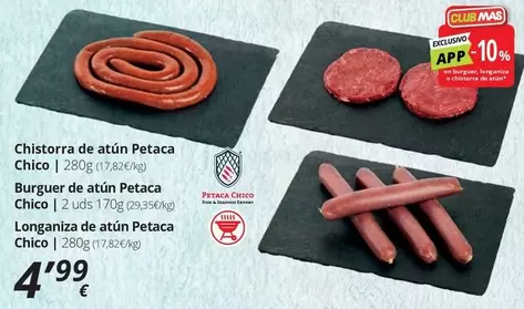 Oferta de Mas - Burger De Atun Pecaca por 4,99€ en Supermercados MAS