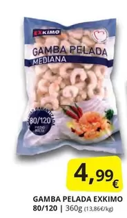 Oferta de Exkimo - Gamba Pelada por 4,99€ en Supermercados MAS