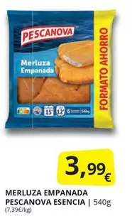 Oferta de Pescanova - Merluza Empanada por 3,99€ en Supermercados MAS
