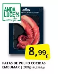 Oferta de Embumar - Patas De Pulpo Cocidas Embumar por 8,99€ en Supermercados MAS