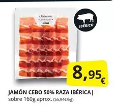 Oferta de Jamón Cebo 50% Raza Ibérica por 8,95€ en Supermercados MAS
