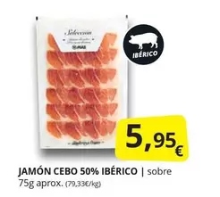 Oferta de Seleccion - Jamón Cebo 50% Ibérico por 5,95€ en Supermercados MAS