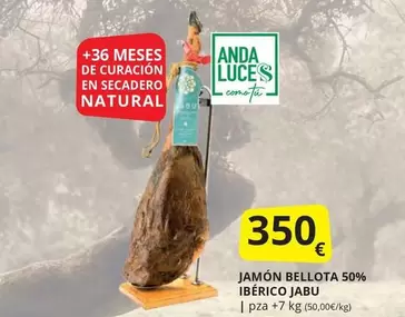 Oferta de Bellota - Jamón 50% Ibérico por 350€ en Supermercados MAS