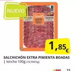 Oferta de Boadas - Salchichon Extra Pimienta por 1,85€ en Supermercados MAS