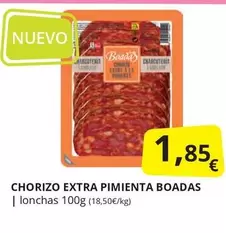 Oferta de Boadas - Chorizo Extra Pimienta por 1,85€ en Supermercados MAS